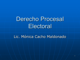 Derecho Procesal Electoral - Tribunal Estatal Electoral del Estado