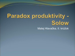 Paradox produktivity (Solow)