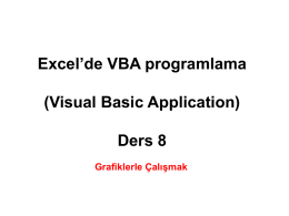 Excel`de VBA programlama (Visual Basic Application) Ders 7