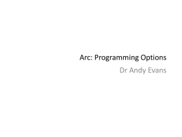 Introduction to Arc Programming