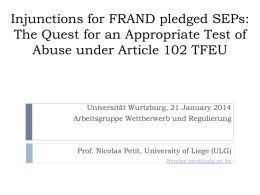 Universität Wurtzburg – Presentation on Injunctions