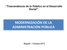 modernización de la administración pública