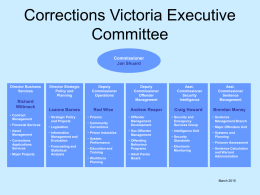 Corrections Victoria Executive Committee Chart