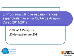El Programa bilingüe español-francés, español