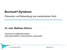 Dr. med. Matthias Stohrer