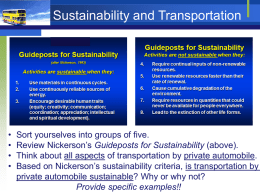 sustainable transportation definitions and indicators