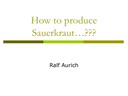 Sauerkraut production