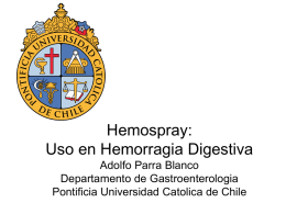 Hemospray: Uso en Hemorragia Digestiva