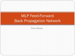 MLP-Back Propagation Network