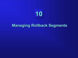 Rollback Segment