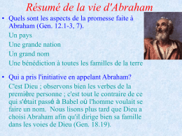 Résumé de la vie d`Abraham
