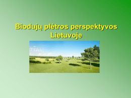 8. Biodujų plėtris perspektyvos Lietuvoje. Virginijus ŠTIORMER