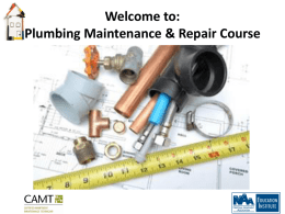 CAMT Plumbing Maintenance and Repair Course