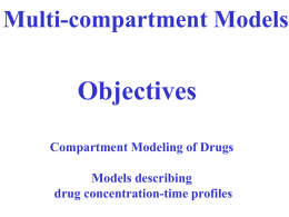 Lecture 6 (Models of drug disposition)
