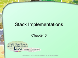 Chapter 6: Stack Implementation