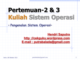 Pertemuan 2 & 3