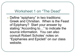 Worksheet 1 on the Dead