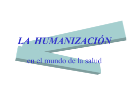 LA HUMANIZACIÓN - Centro San Camilo
