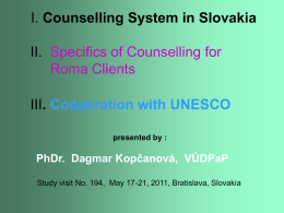 I. Counselling