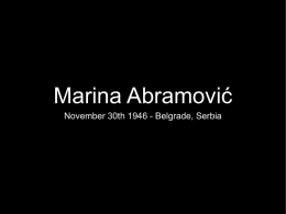 Marina Abramovic PowerPoint