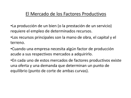 El Mercado de los Factores Productivos