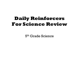 5 th Grade Science Review