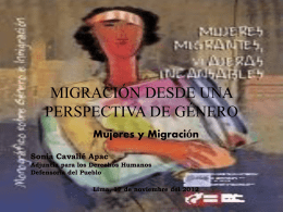 Migración desde una perspectiva de género