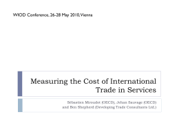 Measuring the Cost of International Trade in Services