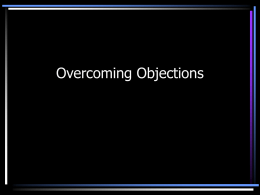 Overcoming Objections Game