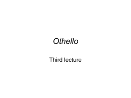 Third Othello Lecture