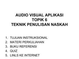 audio visual Aplikasi Pertemuan 6