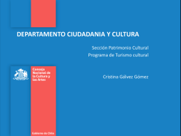 Presentación de Cristina Gálvez - CNCA