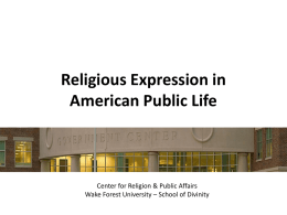 Religious Expression in American Public Life