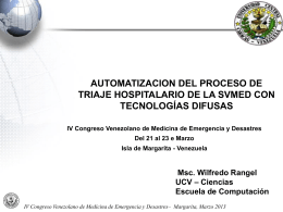 Automatización del proceso de triage hospitalario de la svmed con