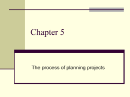 The process of planning projects