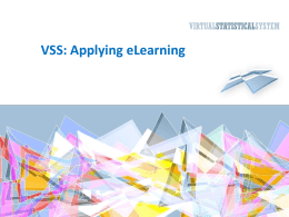 VSS and applying eLearning