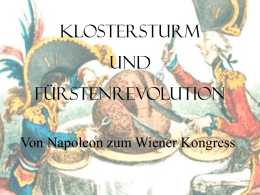 Von Napoleon zum Wiener Kongress - Goethe