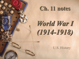 Ch. 12 – World War I