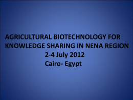 KISR - Regional Agricultural Biotechnology Network