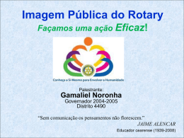 Imagem Pública Rotary - Blog do Gamaliel Noronha