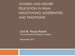 Women, Islam and Higher Education in Post