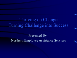 Thriving on Change Turning Challenge into Success