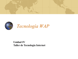 Presentación Tecnología WAP