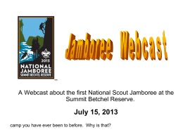 Webcast - Baltimore Jamboree Committee