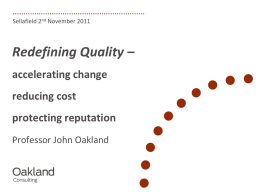 John Oakland - Chartered Quality Institute