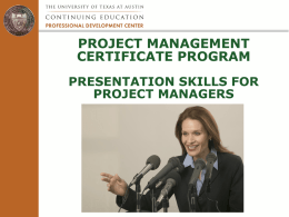 Module 15 - Presentation Skills - The University of Texas at Austin