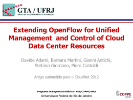 Extending OpenFlow for Unified Management and - GTA