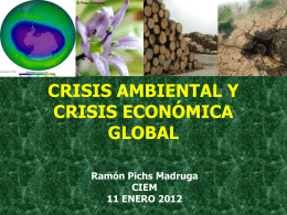 Crisis ambiental y crisis económica global.