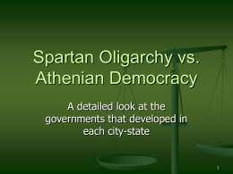 Spartan Oligarchy vs. Athenian Democracy
