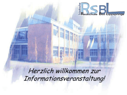 Die Schule - Städtische Realschule Bad Lippspringe